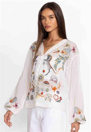 Johnny Was - Helen bluse - White/Multi